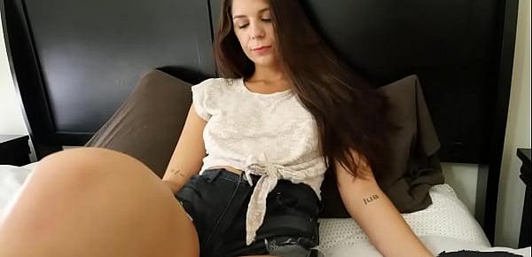  Nothing makes a poor stepsister feel better than sucking and riding a big hard cock and taking a load of cum on her ass - Olivia Lua